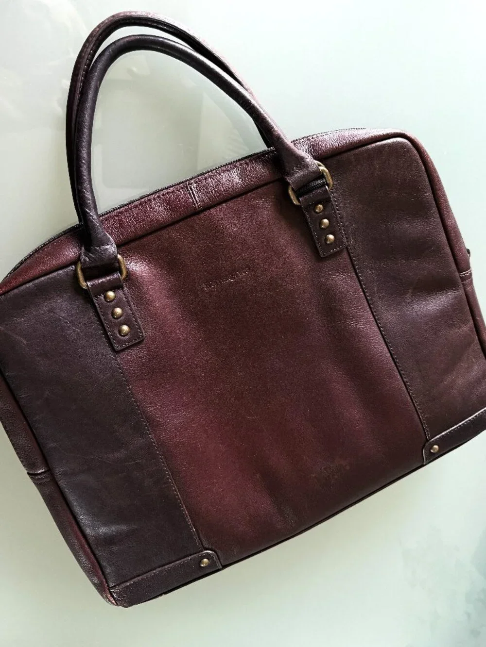Samsonite Laptop bag Classic dark brown leather computer case handbag